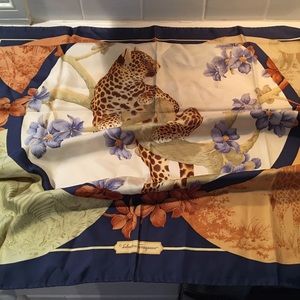 beautiful Salvatore Ferragamo scarf jungle theme